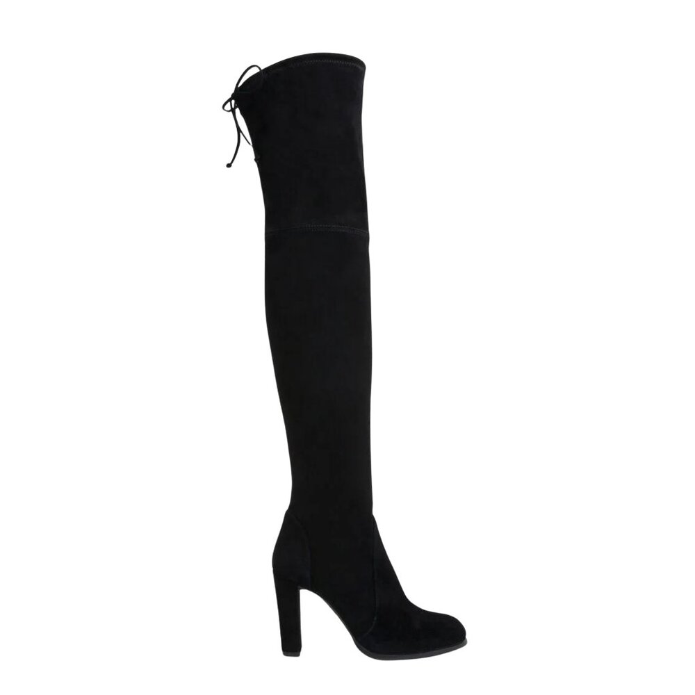 Stuart Weitzman Black Suede Highline Black Over The Knee Boots 39.5